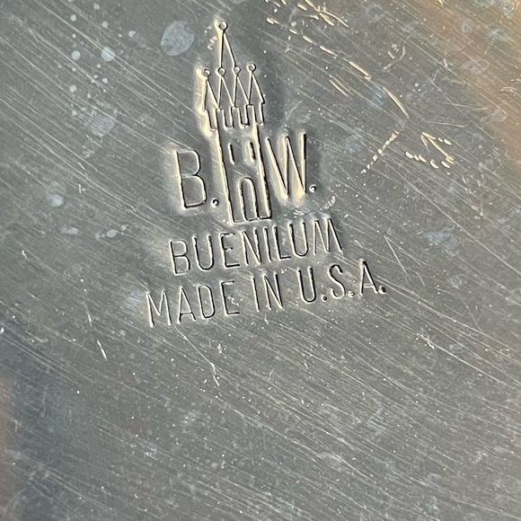 Vintage BW Buenilum Aluminum Serving Tray Dish - Picture 9 of 10